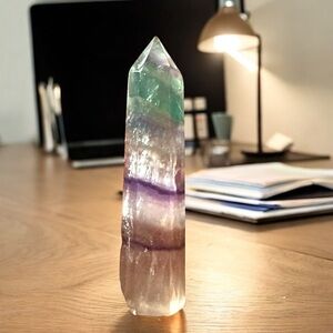 Rainbow Fluorite Crystal Tower